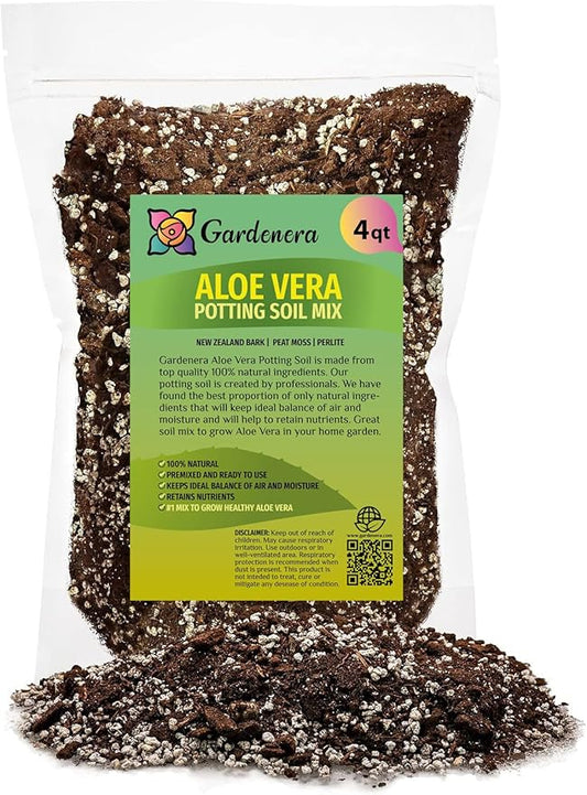 Premium Aloe Vera Potting Soil Mix - (4 Quart Bag)