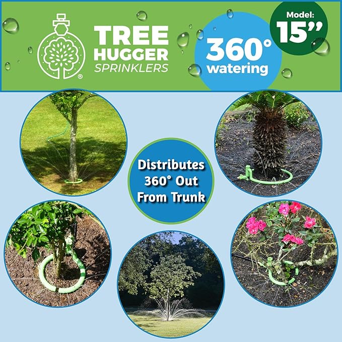 Tree Sprinkler with 360° Outward Direction | Water Sprinkler for Trees That Reaches The Nutrition Zone for Tree Root Watering (15")