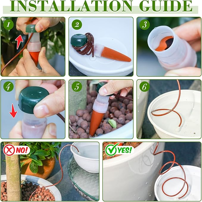 Norme Plant Drip Irrigation Set 500 ml Drip Water Bag Plant Waterer with Support Rod Plant Watering Stakes Self Watering Spikes Automatic Watering System for Potted Plants Indoor Outdoor(12 Pcs)