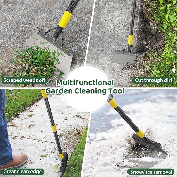 Garden Flat Shovel, Snow Shovel, Ice Scraper, 74 inch Floor Scraper Snow Ice Chopper for Sidewalks, Ice Removal Tool for Outdoor Garden Cleaning, Scarping Tool for Lawn Edging Weeding