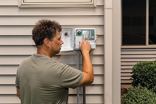 Rain Bird SST1200OUT Simple-to-Set Indoor/Outdoor Sprinkler/Irrigation Timer/Controller, 12-Zone/Station (this New/Improved Model Replaces SST1200O),Gray/Green