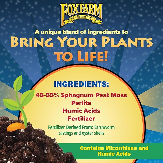 FoxFarm Light Warrior Seed Starter Growing Medium, 1cu ft - Beneficial for Seed Germination and Root Development, Indoor/Outdoor Cultivation - Ideal Nutrition for Plant Seedlings