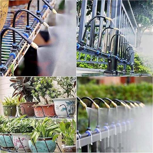 Drip Irrigation Kit, Automatic Irrigation System, 1/2" Irrigation Tubing Garden Irrigation System, Garden Watering System for Garden Yard (65FT)