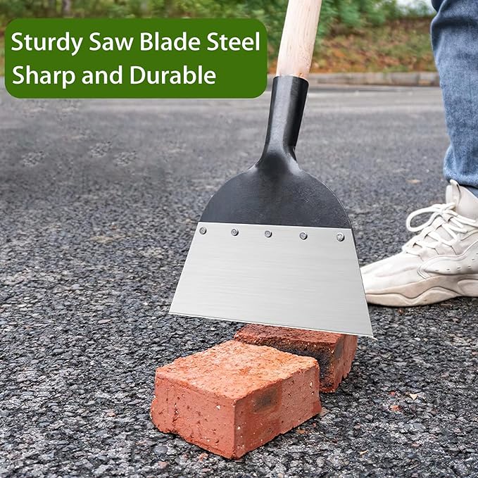 Garden Shovel Snow Shovel Multi-Functional Steel Flat Shovel Garden Spade Cleaning Scraper Garden Tool Ice Scraper Ice Chopper 11in/28cm