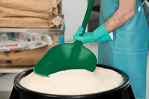 SPARTA 41077EC09 Plastic Sanitary Shovel, Food Safe Plastic Shovel For Commerical Kitchens, 14 Inches, Green, (Pack of 3)