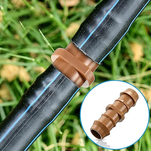 Outus 36 Pieces Drip Irrigation Fittings Kit 1/2 Inch Tubing Fitting Set includes 9 Tees, 9 Couplings, 9 Elbows and 9 End Cap Plugs Drip Barbed Connectors for Compatible Drip or Sprinkler Systems