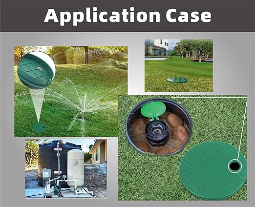 Mariyandh 4 Pack Valve Box Cover Lid for Sprinkler Irrigation System, ID 5.5" OD 6" Sprinkler System Covers Outdoors