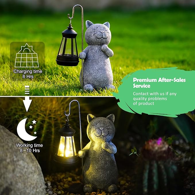 Garden Decor Solar Statues for Mom Grandma Birthdays for Women Sister Wife Lady - Front Patio Balcony Yard Art Lawn Ornaments Porch Outdoor Outside Decorations