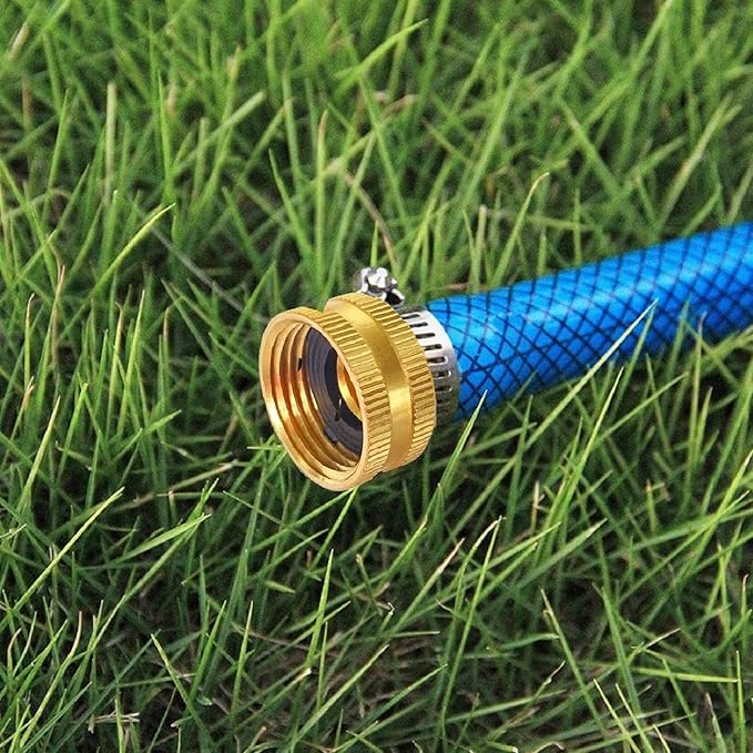 Garden Hose Adapter 5/8" Drip Irrigation Tubing to Faucet/ - Reusable Connector Fittings for Most Rain Bird, Orbit, Dig, Toro 5/8 Hose Barb x 3/4" (F) GHT Garden Extension Repair Fitting 2PCS