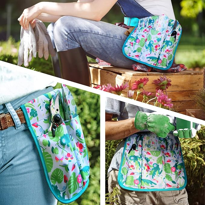 Gardening Gifts for Women,3 PCS Floral Print Gardening Tools Include Hand Rake,Pruner and Trowel, Exquisite Packaging Garden Gifts for Mom and Ladies