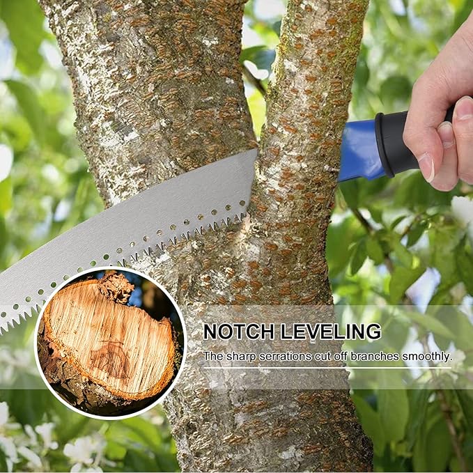 Pole Saws for Tree Trimming, 7.5 FT Long Extension Pruning Saw, Lightweight Stainless Steel Extension High Pole Pruning Pole Saw with Blade for Trimmer Yard Garden and Patios Trees Branches