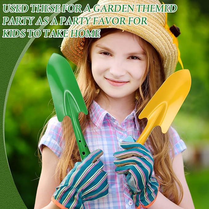 Mini Colorful Metal Hand Shovel Digging Trowel Set Transplanting Garden Shovel for Flower Soil Planting Succulent Kids Teens Women Men Gift Indoor Outdoor, 6 Colors (6 Pcs,11 x 3 Inch)