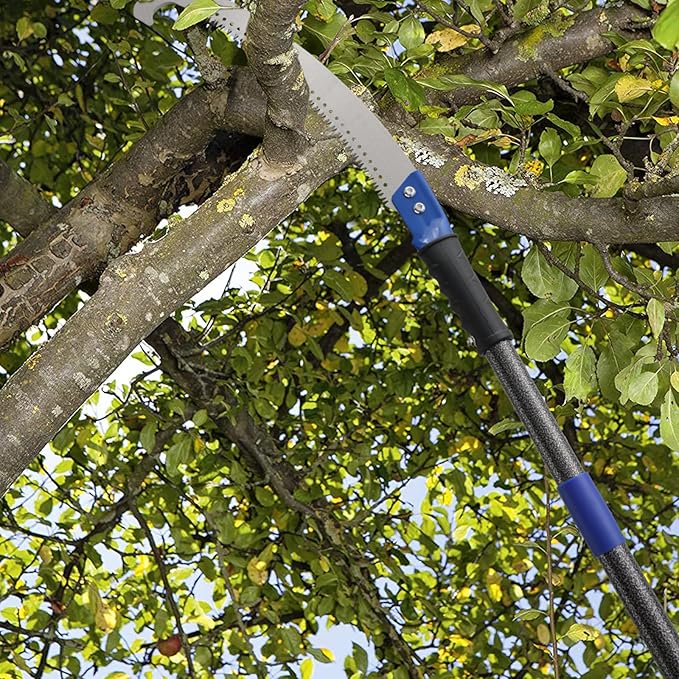 Pole Saws for Tree Trimming, 7.5 FT Long Extension Pruning Saw, Lightweight Stainless Steel Extension High Pole Pruning Pole Saw with Blade for Trimmer Yard Garden and Patios Trees Branches