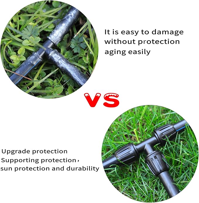 16 Pcs 1/2 inch Tubing Irrigation Fittings Kit, For (1/2" ID x0.6-0.63" OD) 16mm Drip Tubing Barbed Locked Nuts Connectors 2 Ends,2 Elbows,2 Switch Valves,2 US Standard Adapters,4 Tees 4 Couplings
