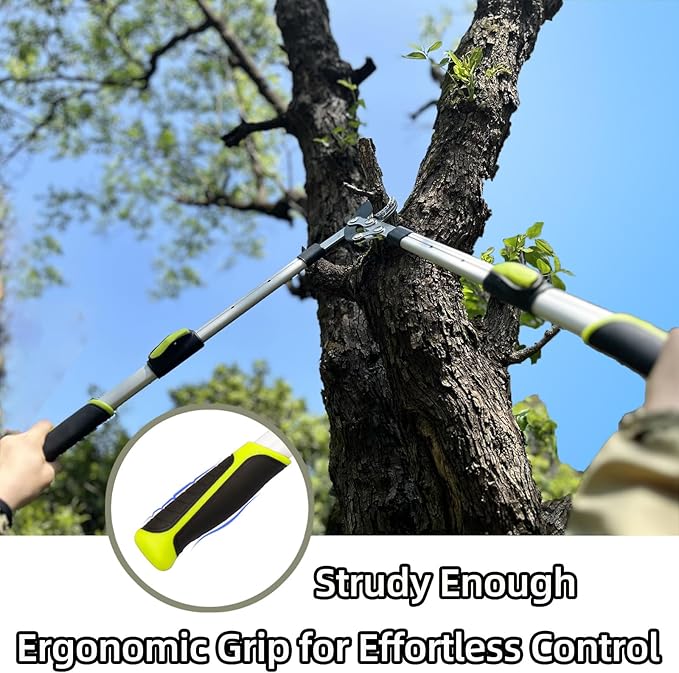 Loppers Tree Trimmer Extendable Branch Cutter with Compound Action, Sharp Steel Blade Tree Cutter Tree Clippers, 28-41" Telescopic Tree Branch Cutter Tree Pruner for Branches up to 2 Inch