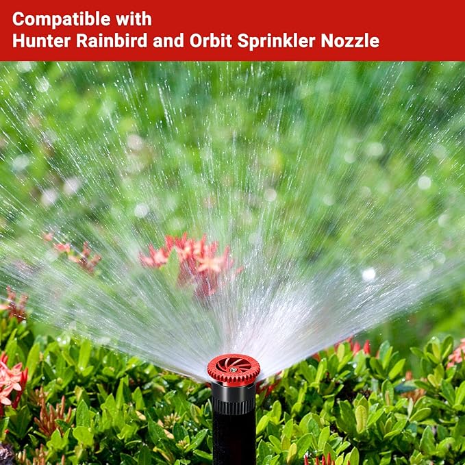 10 Pieces Variable Arc Nozzle, Replacement Pop-up Sprinkler Heads Compatible with Most of Adjustable Pop Up Sprinklers Spray Head for Garden Lawn Irrigation (10AN)