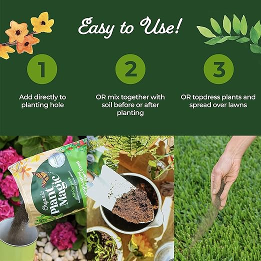 Organic Plant Magic - Truly Organic™ Long-Lasting Spreadable Plant Food: All-Purpose Fertilizer Granules for All Flower Vegetable Herb Fruit Tree Shrub Container Garden & House Plants [One 20 lb Bag]