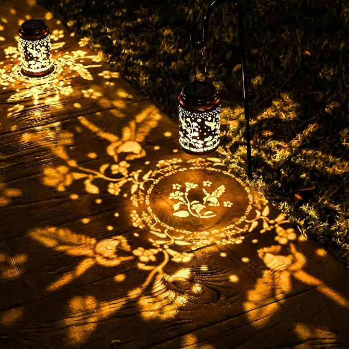 Lawn Ornaments Hummingbird Solar Lights Outdoor Decorative for Outside,Garden Decorations Birthday Retirement Gift for Women