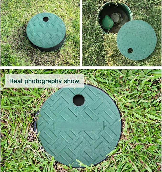 2 Pcs Sprinkler Valve Box Cover, 5.5" OD 6" Valve Box Cover Lid for Sprinkler Irrigation System, Valve Box Cover Lid for Outdoor Sprinkler Irrigation Control Water System Lawn (6 inch)
