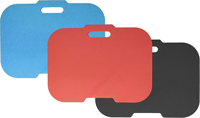 Black Duck Brand Set of 6 Foam Kneeling Pads - Garden Knee Mat/Gardening Seat Cushion - Quality Comfort! 15.25" x 11.5" x .375"