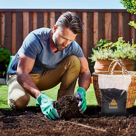 Tortoise Dung Substrate DinoSoil - Coir Blend with Coffee, Vermiculite, Gypsum, Earthworm Castings for Fast Colonization & Mushroom Growth (5lb)