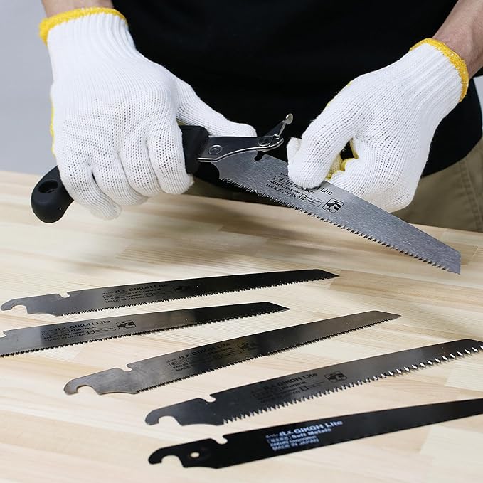 KAKURI Japanese Hand Saw [Tree Pruning] 8-1/4" Japanese Pull Saw with Blade Cover, Made in JAPAN