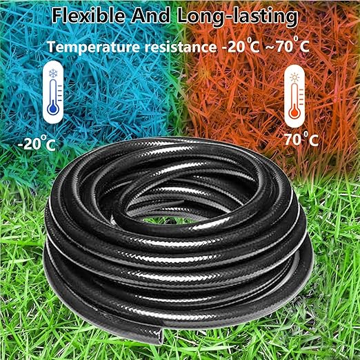 40Ft(12m) 1/2 "Drip Hose Garden Irrigation System Mainline Hose for Garden Irrigation Systems and Irrigation Components 1/2" Straight Connector-3-Way Connector-End Cap