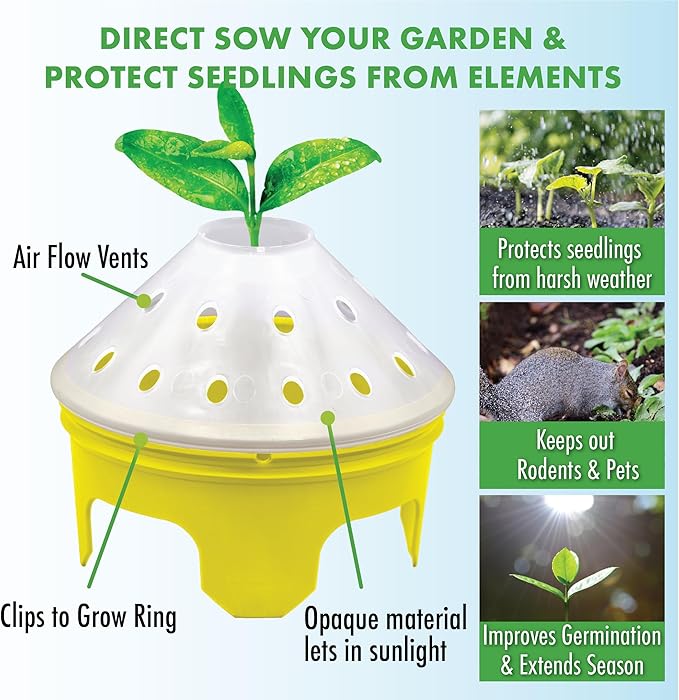 Kids Outdoor Butterfly Garden Kit - Complete Kit for Growing Your Own Butterfly Garden from Seeds with Grow Rings and Greenhouse Germination Domes, Non-GMO Seeds, BPA-Free