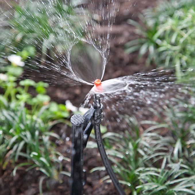 Raindrip P1075UB Full Circle Winged Jet and Stake Assembly, 27 GPH at 15 PSI, Reds