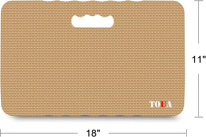 Kneeling Pad Thick Extra Large High Density Foam Comfort Kneeling Pad for Work Gardening Yoga Exercise Garden Knee Pad 2 Pack Beige