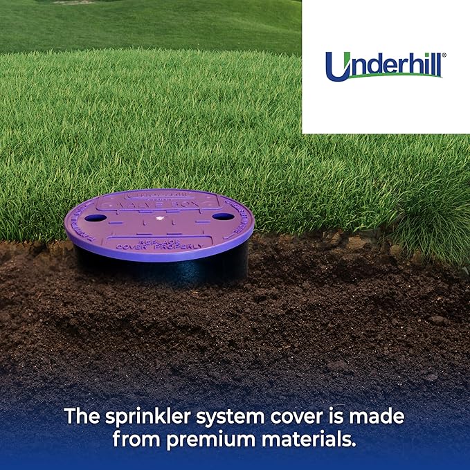 Underhill Sprinkler Valve Round Box Lid, VersaLid 10 Inch Universal, Cover for Automatic Irrigation System, Purple, VL-10P-4, 4 Pack