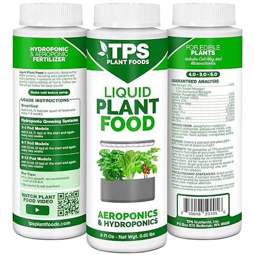 Liquid Plant Food for use in AeroGarden, IDOO and Hydroponic Growing Systems, Liquid Fertilizer 1 Gallon (128 oz)