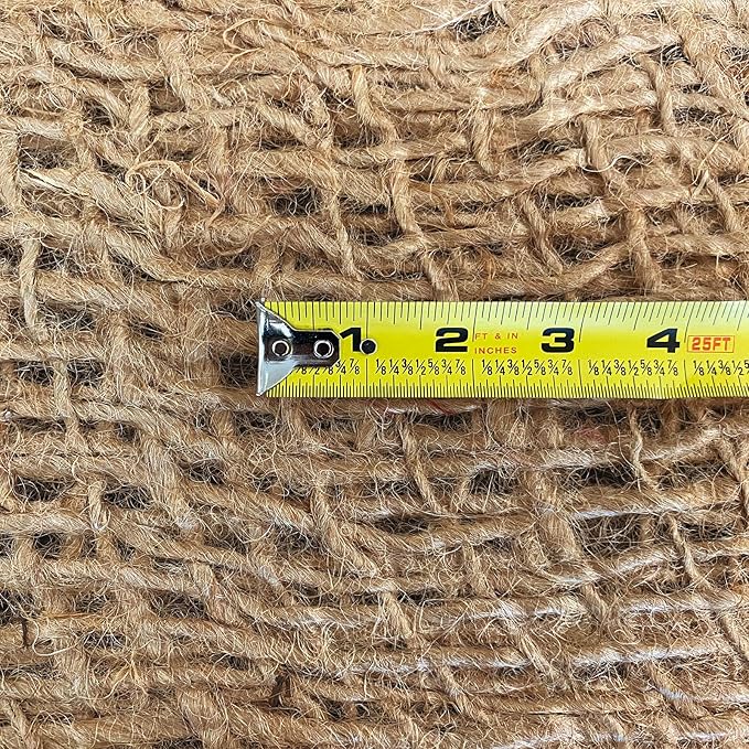 Agfabric Natural Jute Erosion Control,Jute Netting -54" Wide x48 feet Long Soil Saver Mesh Blanket