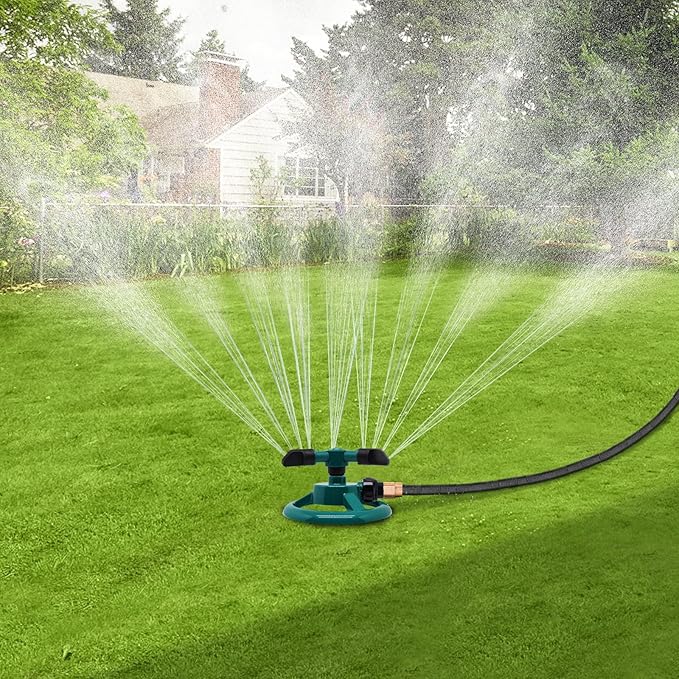 Sprinklers for Yard, Automatic 360° Rotating Lawn Sprinkler, Garden Water Sprinklers for Lawn, Large Area Coverage Lawn Irrigation System, Yard Sprinklers for Lawns and Gardens Plant, 1Pcs