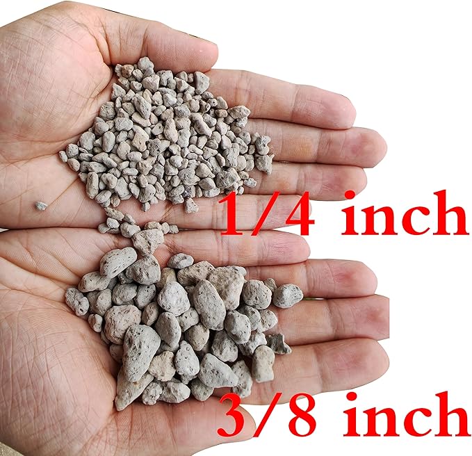 Voulosimi Garden Pumice Rock Horticultural Cactus Bonsai Succulent Soil Additive for Plants, Landscaping, Vase Fillers (3/8 inch, 6 LB)