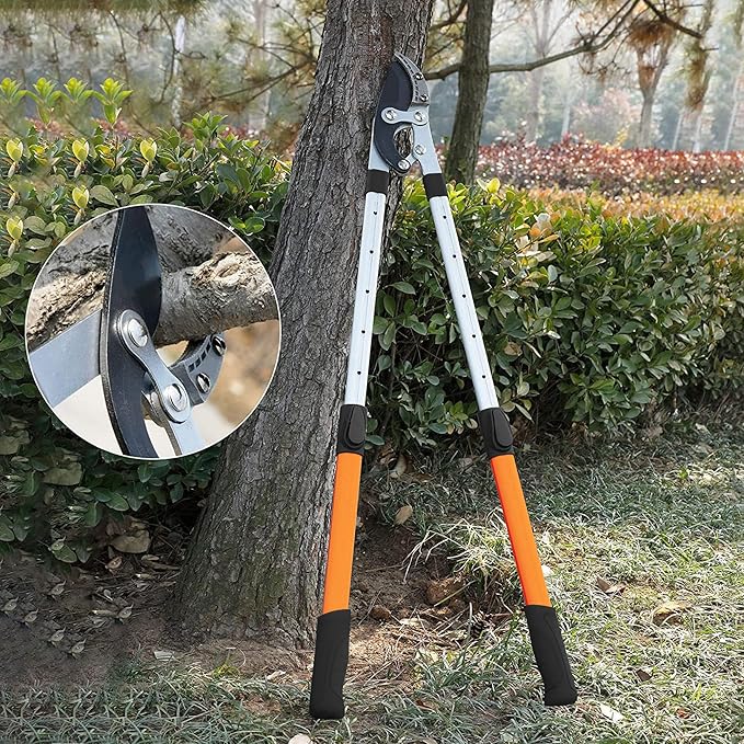 27-41'' Extendable Hand Loppers for Pruning, Tree Trimmer with 1.5" Cutting Capacity, Chops Thick Branches Ease, Heavy Duty Tree Pruner with SK5 Spare Blade