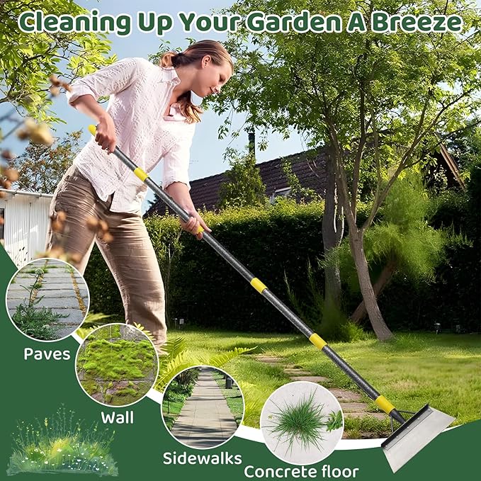 Garden Flat Shovel, Snow Shovel, Ice Scraper, 74 inch Floor Scraper Snow Ice Chopper for Sidewalks, Ice Removal Tool for Outdoor Garden Cleaning, Scarping Tool for Lawn Edging Weeding