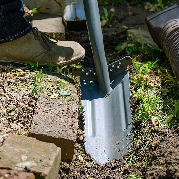 Radius Garden 23711 Root Slayer 42-Inch Carbon Steel Trench Spade, Red