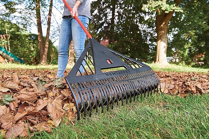 CRAFTSMAN 2-Piece Raking Set with Leaf & Lawn Rakes, Fiberglass & Rubber Coated Handles, Cushion Grips, for Leaves, Thatching, Dethatching