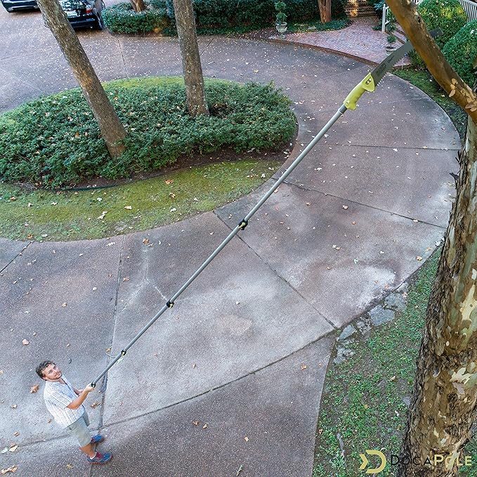 DOCA Pole Saw for Tree Trimming – Head Only (No Pole) - Extendable Tree Trimmer, Telescoping Extension Pole & GoSaw for Branches Under 2 Inches