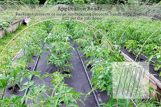 Sandbaggy DRIP TUBING Stakes Landscape Staples | 5 inch Length | Drip Anchors | Landscape Pins | Lawn Nails | Garden Stakes | Designed to Hold Drip Tubing Up to 1/4" Diameter | Pack of 100
